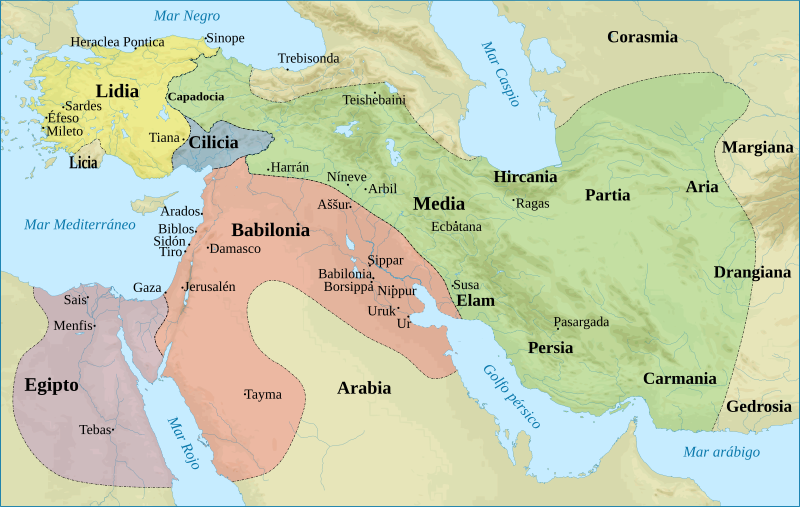 Mapa de la civilización sumeria en Mesopotamia