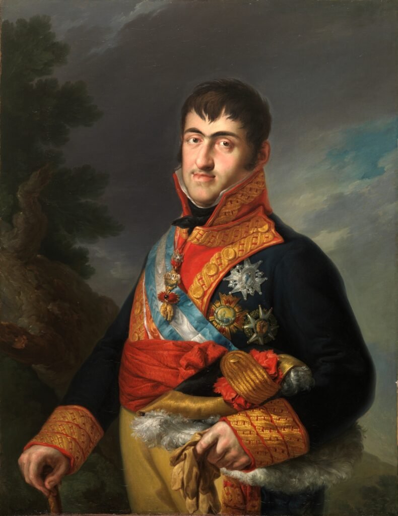 Retrato de Fernando VII con uniforme militar, realizado por Vicente López Portaña en 1814