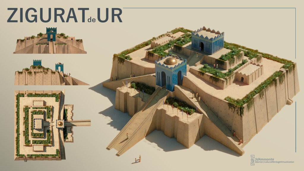 Reconstrucción 3D del Zigurat de Ur